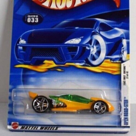 2002 Hot Wheels Open Roadster Car First Editions #33 21/42 Yellow Green 1:64 NEW - Picture 10 of 10